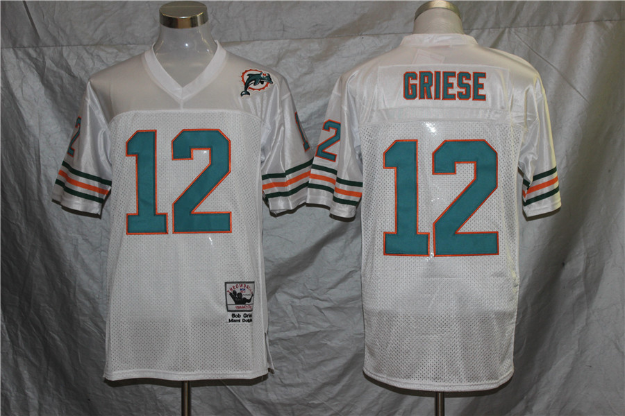 Men's Miami Dolphins Bob Griese Mitchell & Ness White Legacy Jersey